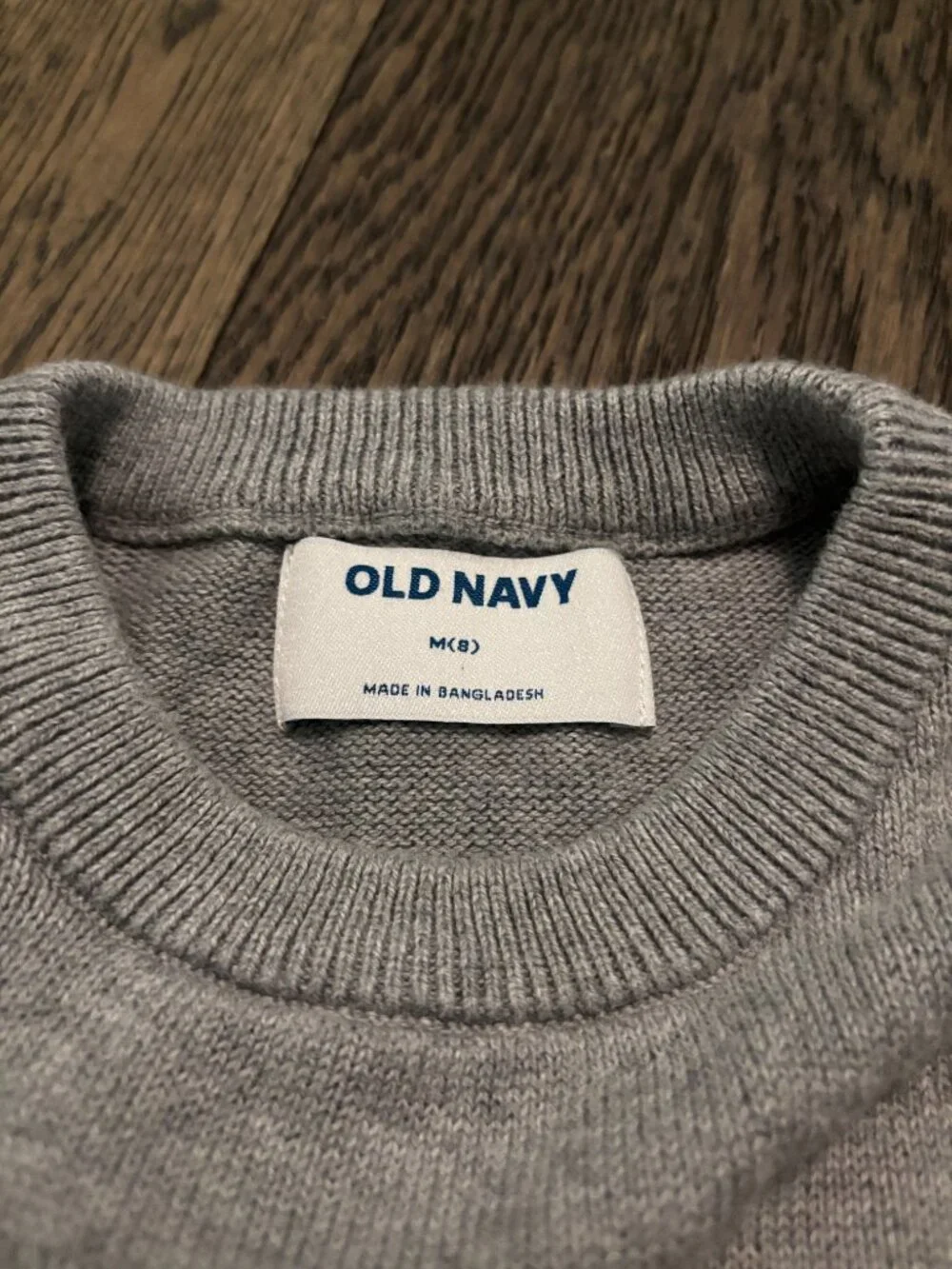 Old Navy Boys Grey Sweater Navy Trousers Preppy Uniform Essential Cotton Size 8
